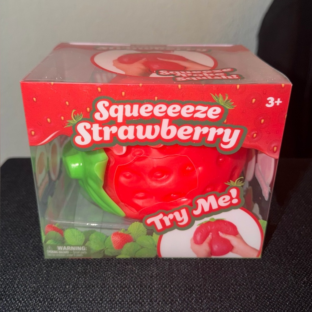 Sunny Days Jumbo Squeezy Strawberry Viral TikTok Squishy  Sensory Fidget Toy New